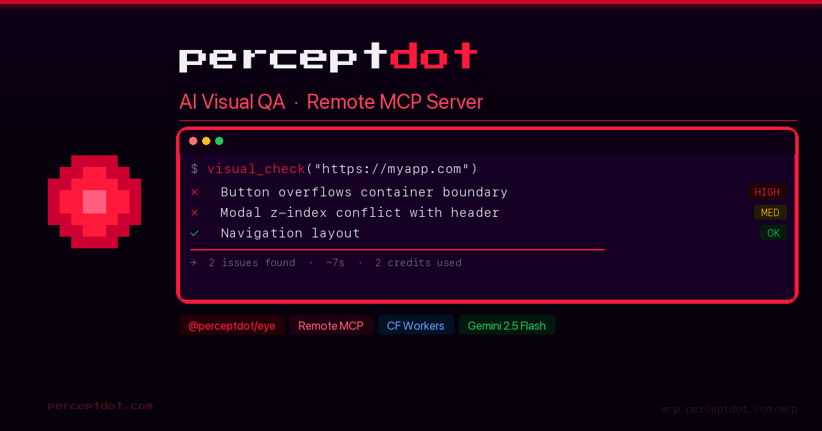perceptdot — AI catches visual bugs your code can't see